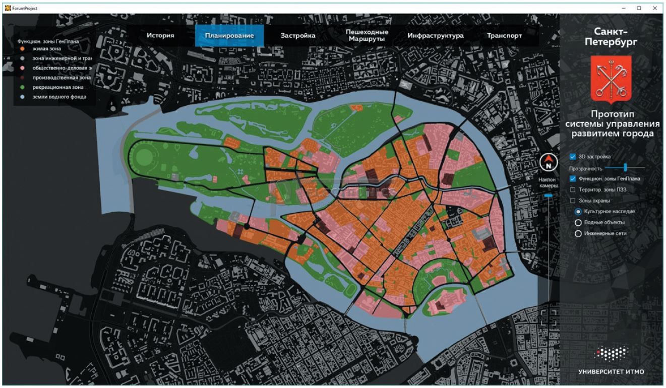 Использование цифрового образа города для агрегирования данных: в) планирование (Генплан)